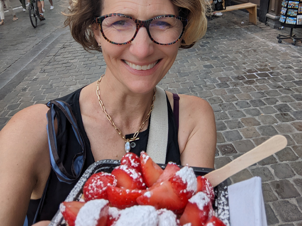 Sampling Belgium's famous waffles in Brussels 