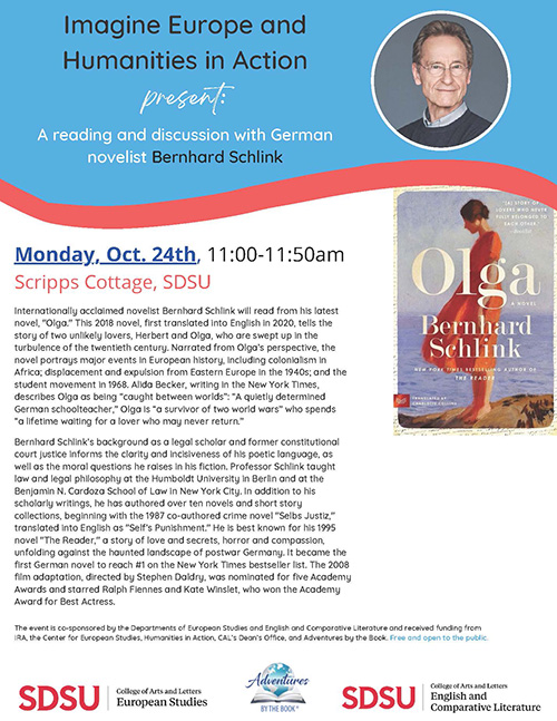 A reading and discussion with German novelist Bernhard Schlink