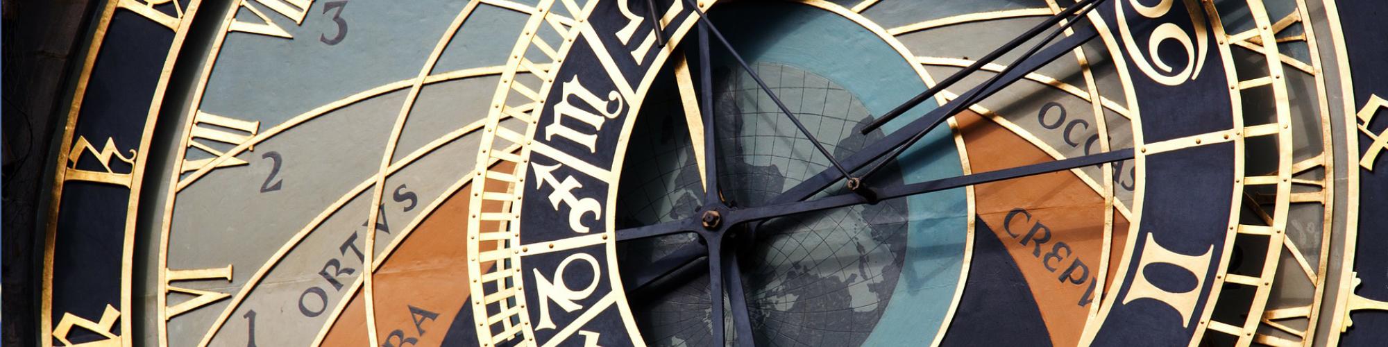 Clock in Prague, Czech Republic